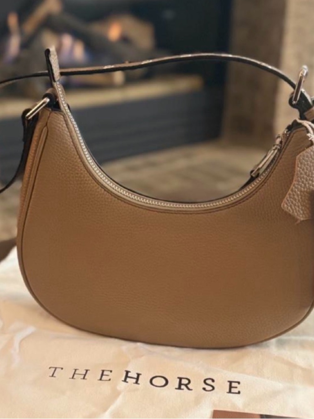 The Horse Brown Crescent Leather Shoulder Bag